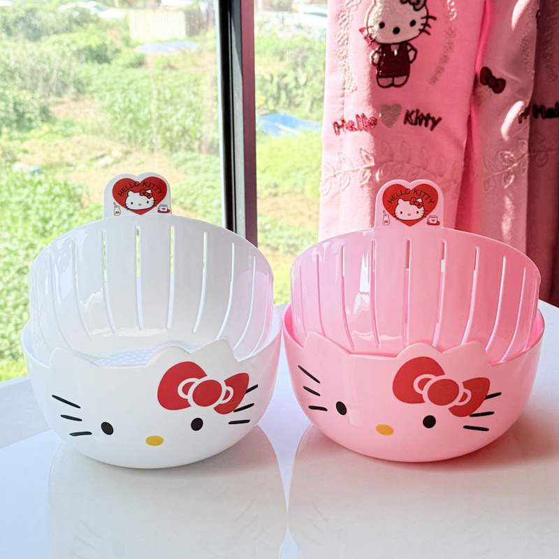 Wedding Hampers - 헬로키티 이중 배수 바구니, 주방 야채