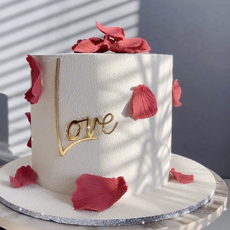 Wedding Decoration Supply - 노스틱 러브 웨딩 케이크 토퍼, 골드