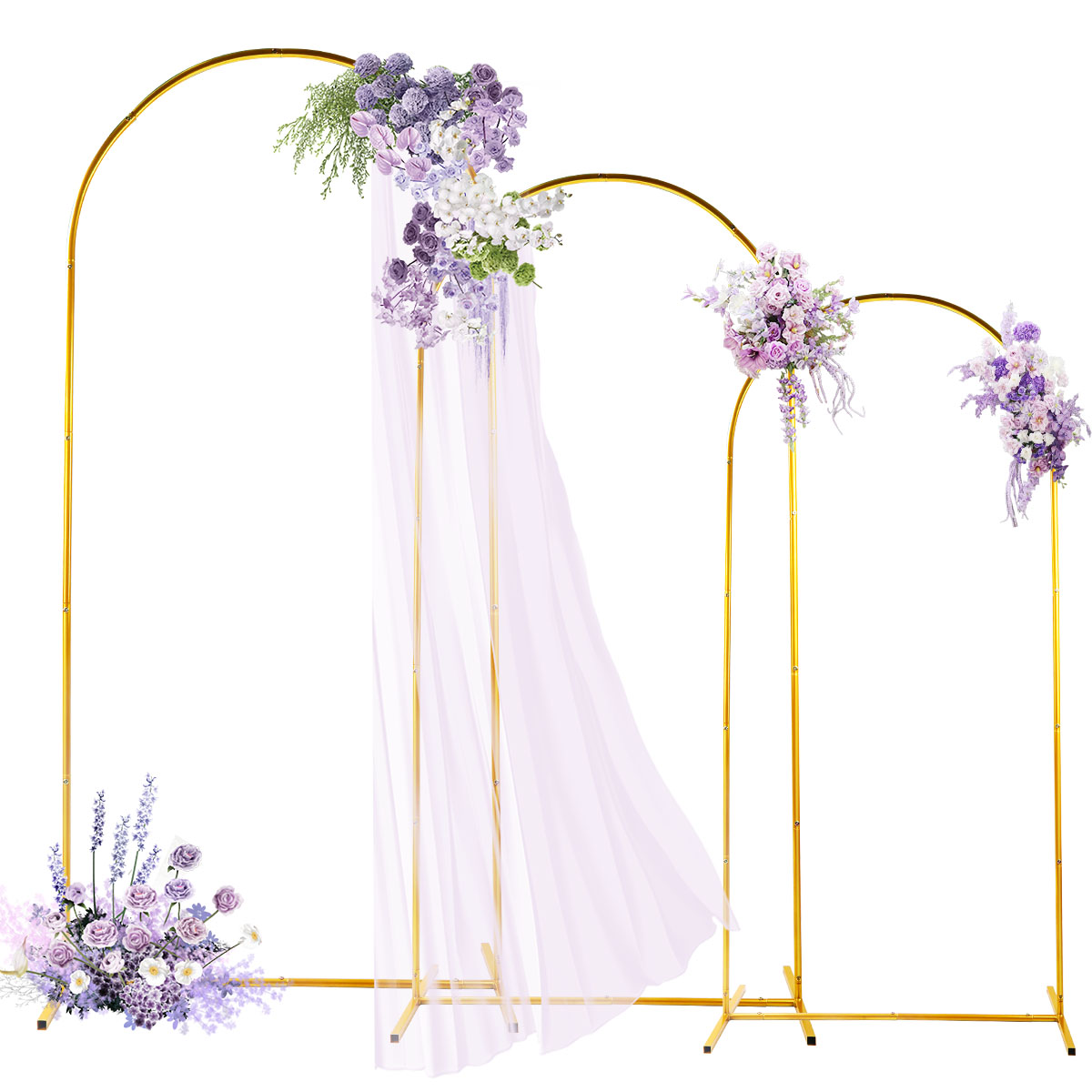Wedding Support - 3팩 골든 메탈 아치 키트, 조절