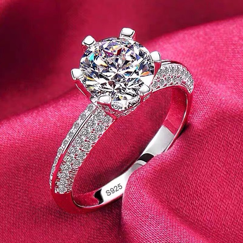 인증서 포함 럭셔리 18K 화이트 골드 반지, 100% - Wedding Z 리뷰 및 가격