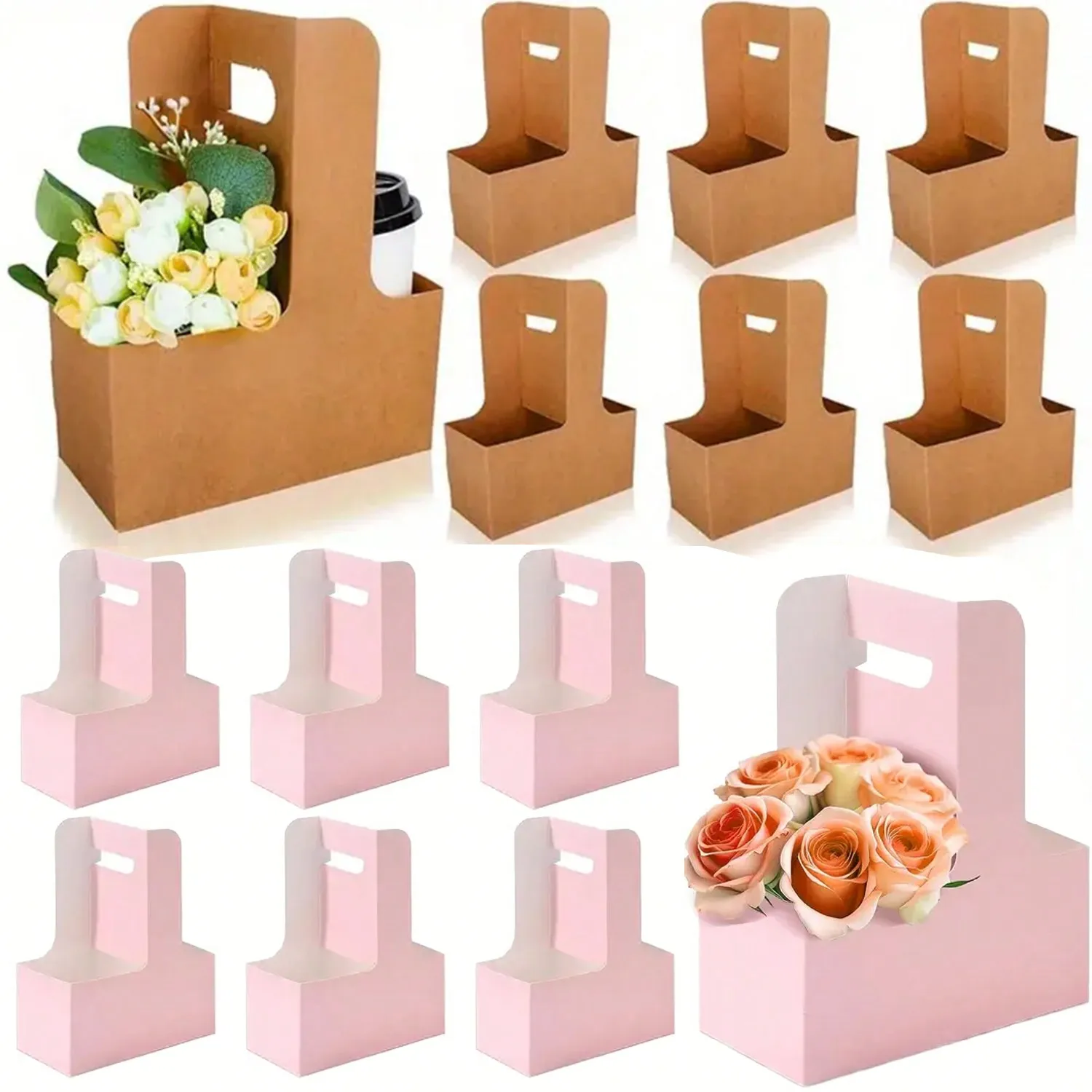 크래프트 종이 꽃 꽃다발 선물 가방 종이 재료, 꽃 포 - Wedding Hampers 리뷰 및 가격