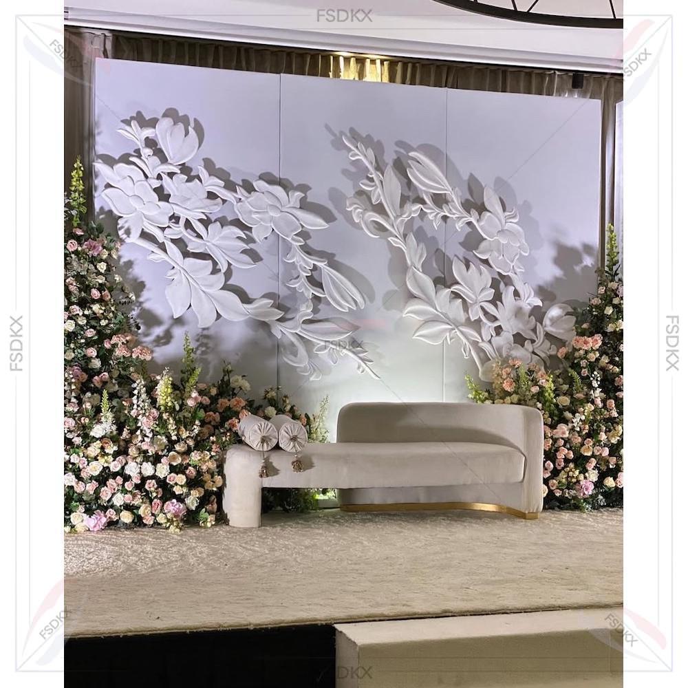 웨딩 공급업체 화이트 아치 배경 3D 인조 꽃 배경 아 - Supplier Wedding 리뷰 및 가격