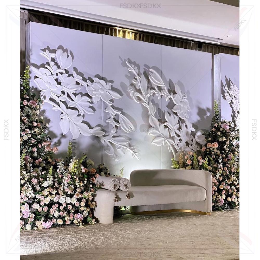 웨딩 공급업체 화이트 아치 배경 3D 인조 꽃 배경 아 - Supplier Wedding 리뷰 및 가격