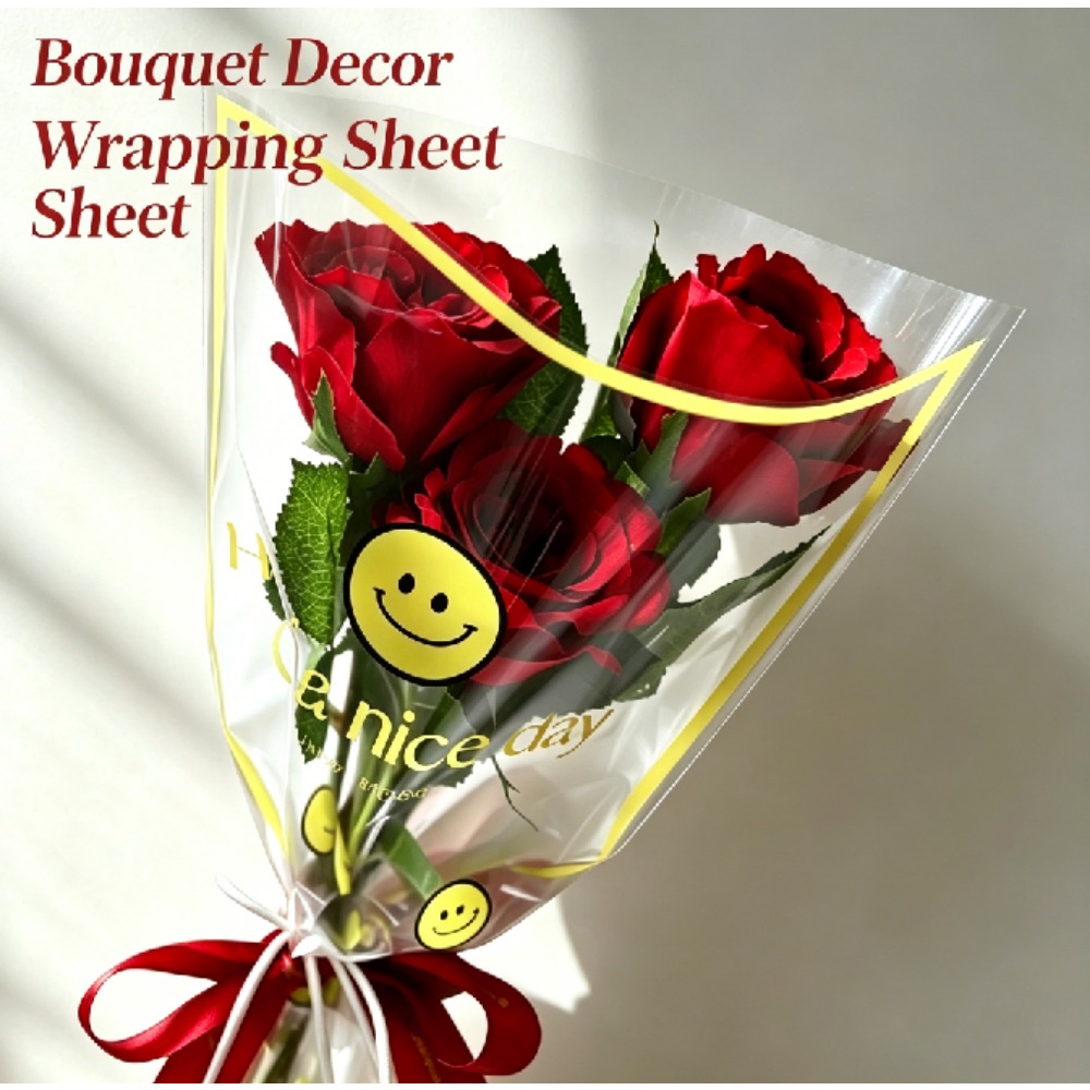 스마일리 멀티 플라워 꽃무늬 슬리브 DIY 선물 꽃다발 - Good Floral & Wedding Decor Supply Photos 리뷰 및 가격